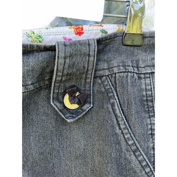 Y2K 2000's Sandro Button Bermuda Capri Shorts GRAY Posh Spice Girls Quiet Luxury - Picture 5 of 5